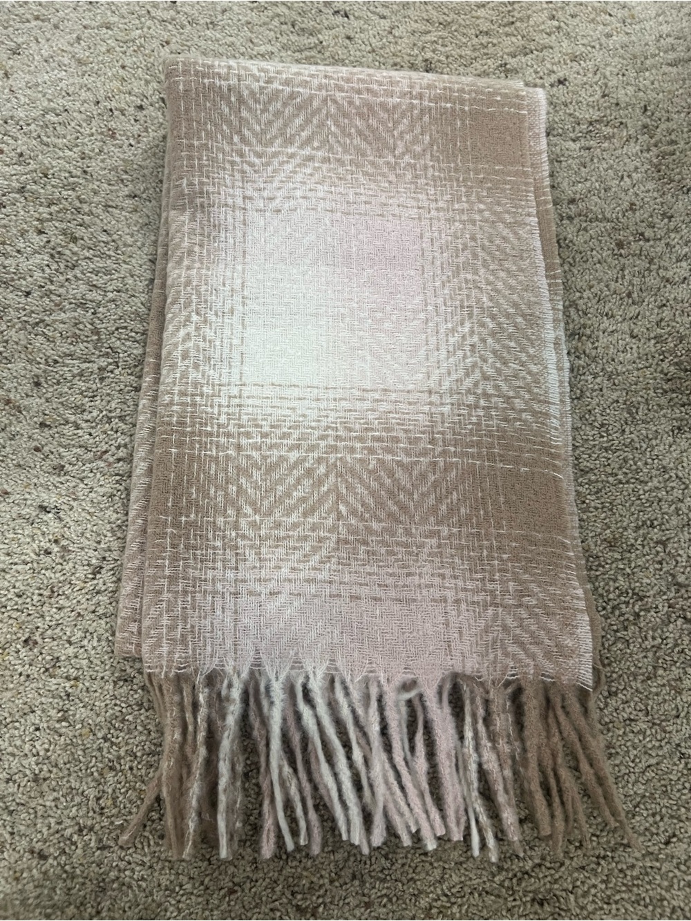 Nine West Soft Woven Fringe Scarf - Light Pink